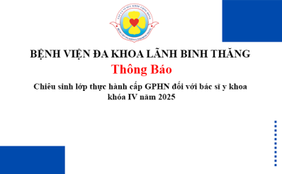 Thông báo chiêu sinh lớp thực hành cấp GPHN đối với bác sĩ y khoa khóa IV năm 2025